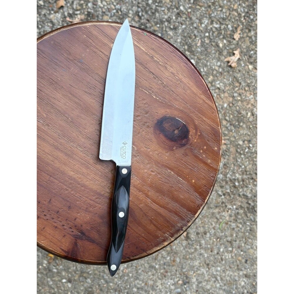 Cutco 1728 Petite Chef Knife 7 5/8 in Blade Black Stainless Steel Model KJ